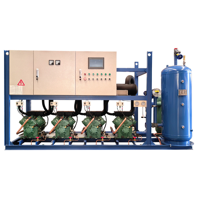 PLC hoge temperatuur zuiger parallelle eenheid rack model koelcompressor eenheid voor optimale koeling