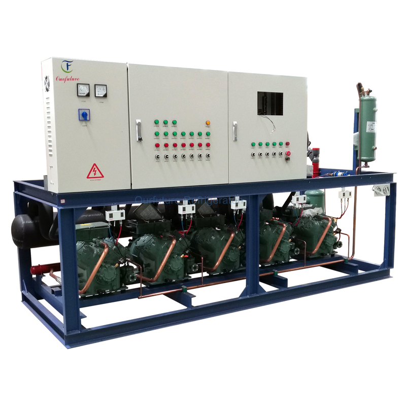 PLC hoge temperatuur zuiger parallelle eenheid rack model koelcompressor eenheid voor optimale koeling