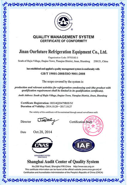 China Shandong Ourfuture Energy Technology Co., Ltd. certificaten